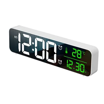 10-collu LED Digitālo Perpetual Kalendārs Sienas Pulkstenis Dzīvojamā Istabā Liela Ekrāna Ciparu Displejs Modinātājs Gaismas Klusums Pulkstenis