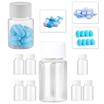 100GAB 15ML-100ML Tukšs caurspīdīgas Plastmasas Noslēgtās Pudeles Cieta viela Pulveris Tablešu Pudelīti, Gēla Tableti Vitamīns Lodziņā Ceļojumu Uzglabāšanas Tvertnes