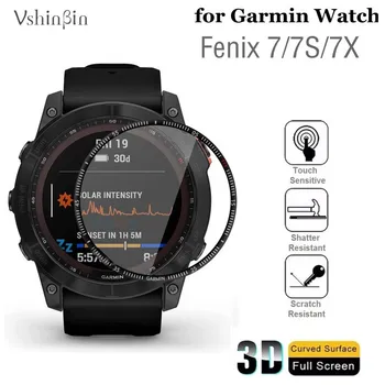10PCS 3D Izliekta, Mīksta Screen Protector for Garmin Fenix 7X 7S Smartwatch Pilnībā Segtu Anti-Scratch Aizsargājošu Plēvi, lai Fenix 7