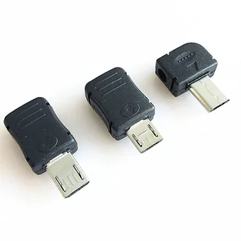 10PCS/DAUDZ YT2152 Micro USB 5Pin Vīriešu savienotājs Garā/(Īsā)/Smilga plug metināšanas Datu OTG line connector DIY piederumi
