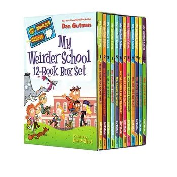 12 Grāmatas/Uzstādiet Mana Weirder Skolas Angļu Stāstu Grāmatām Bērniem, Bērniem Stāsts Komiksu Grāmatas Sākumā, Lasot Grāmatu Educaction