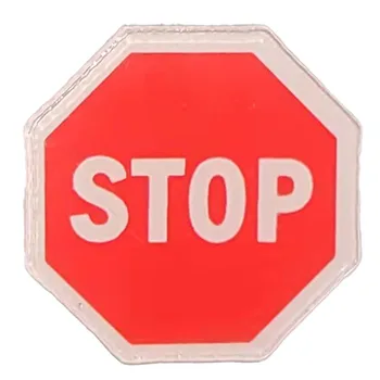1gb Sveķu Stop Zīmi Apavu Rotājumi, Sprādzes Nosprostot Dārza Aksesuāri, Kurpes Fit Aproces Bērniem Croc Jibz Šarmu Klātesoša Puse