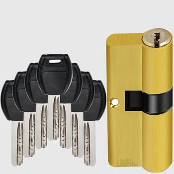 1set 65-90mm Anti Theft Durvju slēdzenes, Cilindra Drošības Sadzīves Durvju slēdzenes Kodols Ar 7 Atslēgas Vienmērīgu Griešanās Bloķēšanas Aparatūra, Piederumi