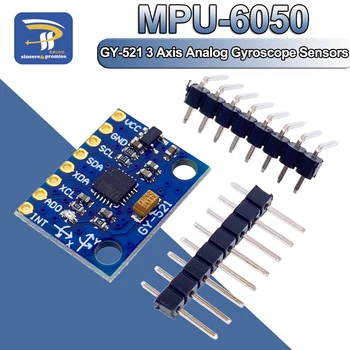 1Set IIC I2C GY-521 MPU-6050 MPU6050 3 Ass Analog Žiroskopa Sensoru + Akselerometru Modulis Arduino Ar Tapām 3-5V DC
