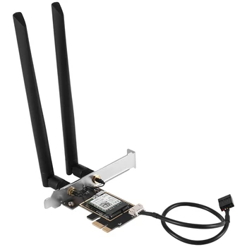 2.4 G/5G 867Mbps 802.11 AC Bluetooth Bezvadu tīkla Karte PCIE Adapteri Adapteri Ar 2X8DB Antena