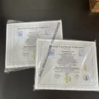 200 gabali Zimbabves Banknošu ritiniet TŪKSTOŠ Konteineru Zimbabves Dolāru Rēķinus Papīra Banknotes ar UV gaismu ūdenszīme dāvanu