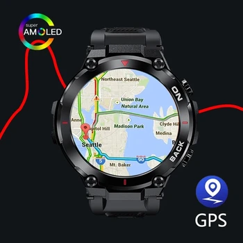 2023 Jaunu Militāro GPS Smart Skatīties AMOLED 360 * 360 HD Ekrāns sirdsdarbība Ūdensizturīgs Smart Skatīties Ir Piemērojama Xiaomi Huawei