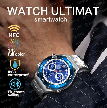 2023 Skatīties Ultimate Vīriešiem 1.45 Biznesa Zilo Zobu Zvanu Nfc Sporta Smart Skatīties Sirdsdarbības Bezvadu Maksas Smartwatch Ūdensizturīgs