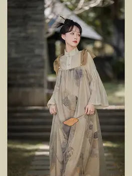 2023 ķīniešu stilā tradicionālo hanfu kleitu pavasarī un vasarā sieviešu cheongsam nacionālā stila tautas deju tērpu imporved hanfu