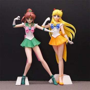 22 cm Anime Sailor Moon GLITTER&GLAMOURS Kino Makoto Attēls Marss Jupiters Pvc Rīcības Statuetes Kolekcionējamus Dekors Bērniem, Rotaļlietas, Dāvanas,