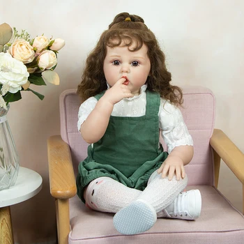 24 Collu 60 cm Erin Atdzimis Lelles Jaunu Ierodas Auduma Struktūra Reāli Meitene Baby Lelle Pārdošanai Lelle Mazulis Dzimšanas dienu Xmas Dāvanas