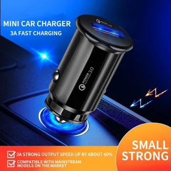 3.A Mini USB Auto Lādētājs Mobilo Telefonu, Planšetdatoru, GPS Fast Charger For iPhone Samsung Xiaomi Huawei LG Oneplus VIVO Adapteri Auto