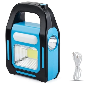 3 In 1 Saules USB Lādējamu COB LED Kempings Laternas, Uzlādes Ierīces, Ūdensizturīgs Avārijas Lukturītis LED Gaismas