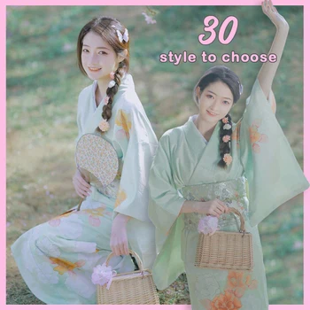 30 Krāsu Kimono Sieviešu Tradicionālo Japāņu Kleita Apģērbu Cosplay Kostīmi Halloween Puse Sniegumu Photoshooting Darbojas