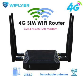 300Mbps 4G LTE Maršrutētāju SIM Kartes 4G Modemu Mājas Bezvadu WIFI Hotspot 4*LAN, USB 4*Augsta Iegūt Noņemamas Antenas Frekvenču Joslas B28