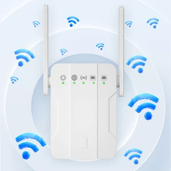 300Mbps WiFi Atkārtotājs ar Tīkla Wifi Pastiprinātājam Signāla Extender Maršrutētāju 2.4 GHz, Bezvadu Wi-fi Pastiprinātājs lielos attālumos Wi-Fi Repeater