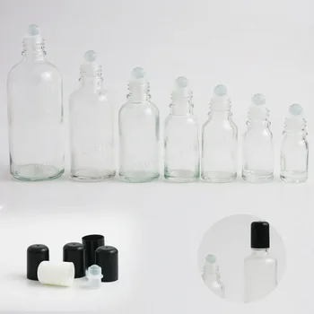 30ML Skaidrs, Stikla Roll uz Smaržu Pudeles 1/6OZ 1/3OZ 1/2OZ 1OZ Caurspīdīga Stikla Rullīšu Bumbu Konteineri