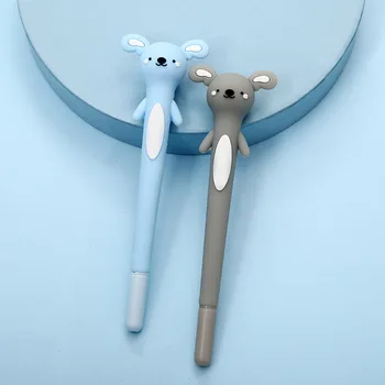 36PCS korejas karikatūra dzīvnieku pildspalvu gudrs modelēšana mīkstas gumijas slinkums Rollerball pildspalvu studenti var noslaucīt zilu pildspalvu, paraksts