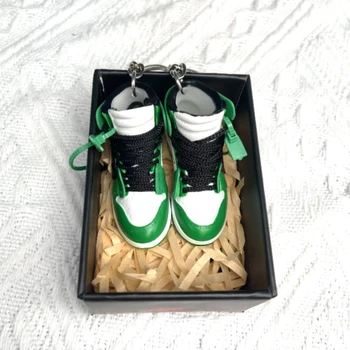 3D Mini Sneaker Keychains Co-brand Stils Ideāli piemērots Mobilo Telefonu un Atslēgas, Automašīnu Dekorēšana Ietver Kastes Liels par Dāvanu