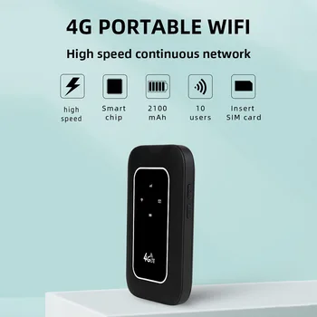 4G Bezvadu Maršrutētāju (wireless router 150Mbps Mobilo Platjoslas 2100mAh Portatīvo WiFi Hotspot ar SIM Kartes Slots Aptvērumu Āra Ceļojumu
