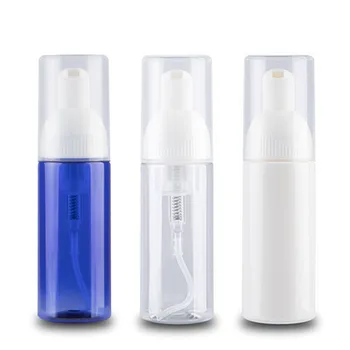 50ml Balta/caurspīdīga/Zils DIY Putu Burbulis pudele Tukša PET Plastmasas Sūkņa Pudeļu Konteinerā Kosmētikas 40pc/daudz