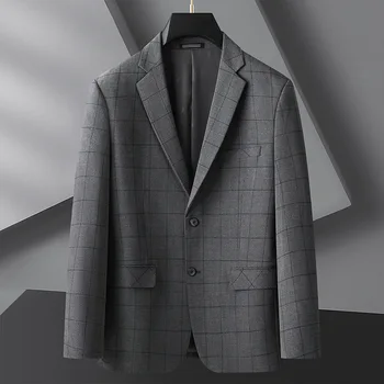 5598 - Jaunu vīriešu ikdienas tērps tendence garām piedurknēm mazajiem uzvalks korejas slim jaka