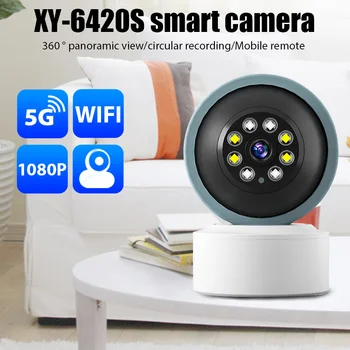 5G wifi kameru samrt USB 1080P Monitors Iekštelpu TF Kartes Drošība 2MP CCTV AI Izsekošanas Audio Video IP Novērošanas Kamera Alexa