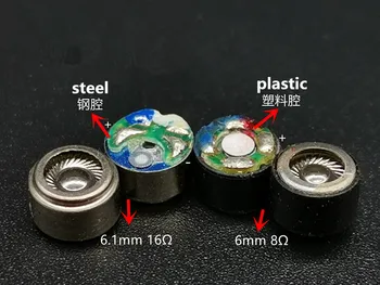 6 mm skaļrunis titāna pārklājumu tērauda dobas plastmasas dobumā trīs frekvenču izlīdzināšanas 4gab