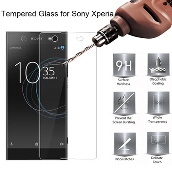 9H HD Rūdīta Stikla Sony Xperia X Veiktspēju Toughed Stikla Sony XA Ultra XA3 Ekrāna Stikla, uz Xperia XA1 Plus Ultra XA2