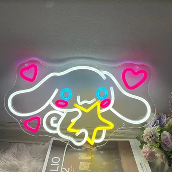 Anime Neona Zīme Guļamistabas, Spēļu Istaba Dekori Karikatūra Formas LED Gaismas Sienas Mākslas Dekoru Personalizētu Dzimšanas dienas Dāvanu Puse Zīme