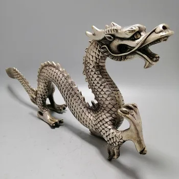 Apdare sudraba pārklājumu bronzas dzīvnieku Silver Dragon kolekcija