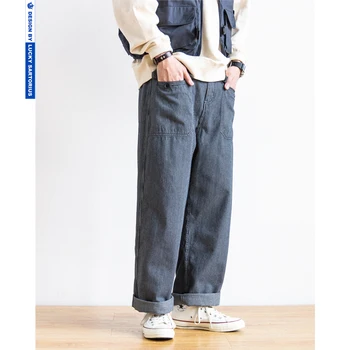 Augstās Ielu Modes Vintage Svītrainām Kravas Bikses Gadījuma Taisnas Bikses Streetwear Traf Techwear Treniņbikses Vīriešu Apģērbs Apģērbu