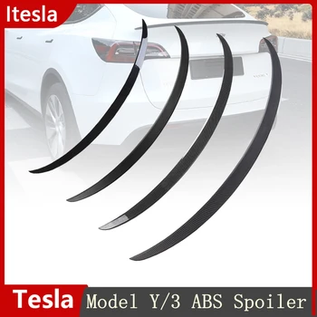 Auto ABS Spoilers Oglekļa Šķiedras Tesla Model 3 Y 2023 Oriģinālās Augstas veiktspējas Eksterjera Modifikāciju Model3 2022 Piederumi
