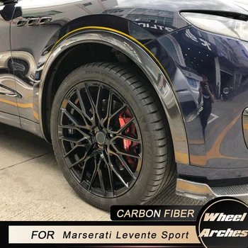 Auto Riteņu Arkām, Lai Maserati Levante 2017 2018 Bāzes Sporta S Sporta 4-Durvju Fender Signālraķetes Uzacu Riteņu Dubļusargi Oglekļa Šķiedras