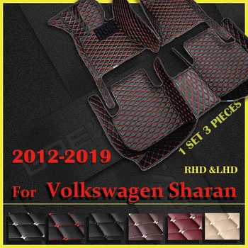Automašīnas grīdas paklāji Volkswagen sharan Septiņas sēdvietas, 2012 2013 2014 2015 2016 2017 2018 2019 Pasūtījuma auto pēdu Spilventiņi automobiļu