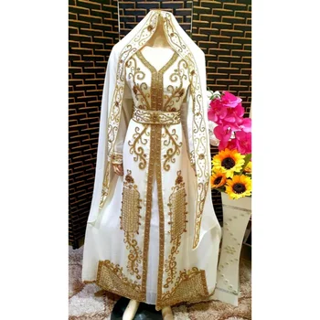 Balts Āfrikas Kleitu Modes Abaya Dubaija Caftan Fāzēm Marokas Kleita Sieviešu Eiropas un Amerikas Modes Tendences