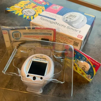 Bandai Tamagotchi Smart 25 gadu Jubilejas Ierobežot Elektronisko Mājdzīvnieki Balts Skatīties Stila Lieta Portatīvā Spēļu Konsole, Bērnu Rotaļu Dāvanu