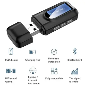 Bezvadu Adapteri USB Audio Uztvērējs 2-in-1 Mūzikas Resīveri Mājas kinozāles