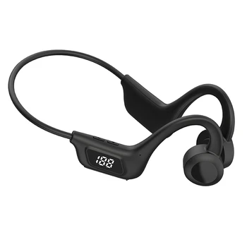 Bezvadu Bluetooth Austiņas Kaula Vadāmība Austiņas Spēli Sporta Earbuds Mūzikas Austiņas ar Mikrofonu MP3, ar Atmiņas Kartes Jaudas Displeju
