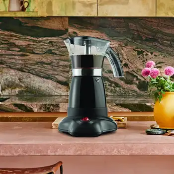 Bezvadu Elektriskā Kafijas automāts Moka Espresso Maker - Black kafijas automāts