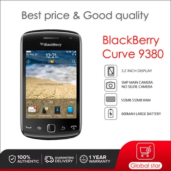BlackBerry Curve 9380 Atjaunotas Sākotnējā Atslēgts Mobilais 512 MB 512 MB RAM 3MP Kamera bezmaksas piegāde