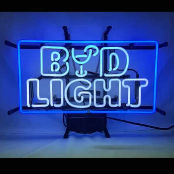 Bud Light Logo Neona Zīme Custom Roku Darbs Nekustamo Stikla Caurule, Alus Bārs Store Firmas Reklamē Sienas Dekori Reklāmas Lampas Art Dāvanu 17