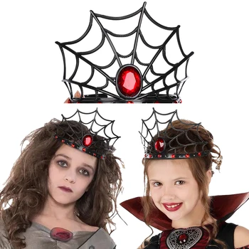 Bērniem Pieaugušo Šausmu Spider Cepures Karalienes Dimantu Vainagu Cosplay Headpiece Halloween Karnevāla Puse Galvas Stīpu Tērpu Aksesuārus