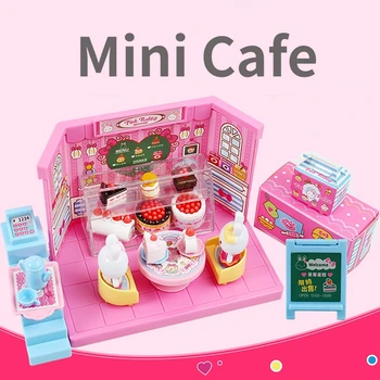 Bērnu Simulācijas Mini Kafejnīca Rotaļlietu Komplekts Japāņu Ēdienu Spēlēt Miniatūras Skatuves Modeļu Spēlēt Māja Rotaļlieta Dāvana