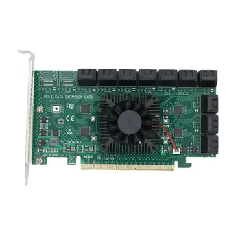 Chia Ieguves Stāvvadu 20 Portu SATA PCI-E Adapter PCIE SATA PCI Express X16 SATA Karti Kontrolieris PCIE, lai SATA3 6Gbps Pievienot maksājumu Kartes
