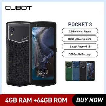 Cubot Kabatas 3 Mini Dual SIM 4.5 Collu Viedtālrunis Helio G85 Octa-Core, 4 GB RAM, 64 GB ROM 20MP Kamera Maza Tālruņa 3000mAh Baterija, NFC