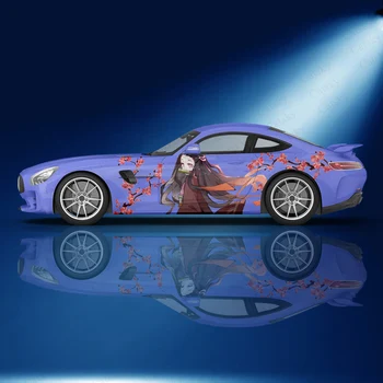 Demon Slayer Auto Uzlīme Pusē Grafiskais Vinila Modelis DIY Auto Tūninga Aksesuāri, Der lielākajai daļai Transportlīdzekļu Krāsu Decal Uzlīmes