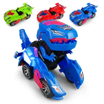 Dinozauru Deformācijas Ratu Elektriskie Auto Plastmasas Rotaļlietas, Transportlīdzekļa Modelis Ar LED Gaismas, Skaņas, Rotaļlietas Bērniem Zēnu Dzimšanas dienas Dāvana