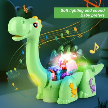 Dinozauru Rotaļlietas, lai Rāpotu, Ejot Praksi Elektriskās Dinozauru Rotaļlietas Bērniem Uzlabot Koordināciju Jautri, ar Mūziku, Gaismas Bērniem