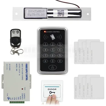 DIYSECUR 125KHz RFID Tastatūras Piekļuves Kontroles Drošības Sistēmas Pilns Komplekts Set + Elektriskā Kritums Skrūvju Bloķēšanas + 10 Bezmaksas Kartes